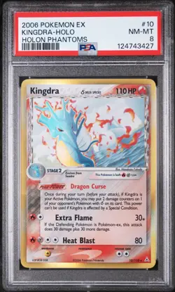 PSA 8 - Kingdra Delta Species 10/110 - Holo - 2006 Pokemon EX Holon Phantoms - Image 1