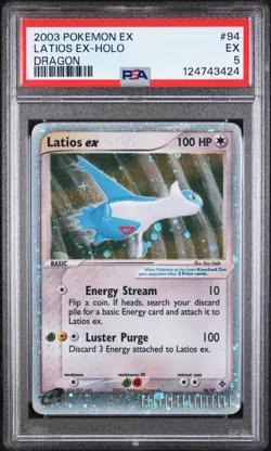 PSA 5 - Latios Ex 94/97 - Holo - 2003 Pokemon EX Dragon - Image 1