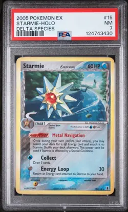 PSA 7 - Starmie Delta Species 15/113 - Holo - 2005 Pokemon EX Delta Species - Image 1