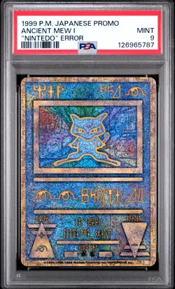 1998-99 POKEMON JPN POKEMON JPN PROMO "NINTEDO" ERR ANCIENT MEW I PSA 9 - Image 1