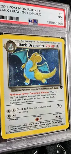 DARK DRAGONITE Pokemon Team Rocket Holo 5/82 - PSA 7 NM Near-Mint Unlimited - Image 5