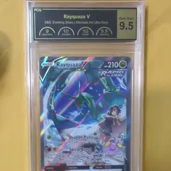 Pokemon Rayquaza V Evolving Skies Full Alt Art #194 PCG 9.5 Gem Mint sub grades - Image 1