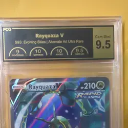 Pokemon Rayquaza V Evolving Skies Full Alt Art #194 PCG 9.5 Gem Mint sub grades - Image 4