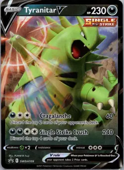 Pokemon TCG Tyranitar V SWSH109 SWSH Black Star Promos NM - Image 1
