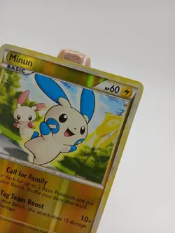 Minun 34/95 - Unleashed - Uncommon Reverse Holo LP Pokemon Card, 2010 - Image 5