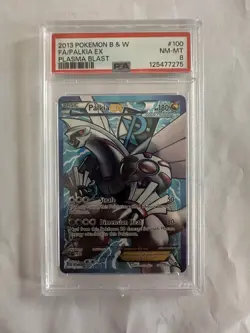 Pokemon Palkia EX Team Plasma Holo Full Art Ultra Rare Card PSA 8 100/101 - Image 1