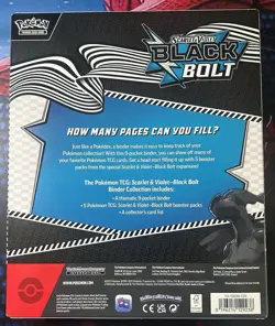 Pokemon TCG: Scarlet & Violet Black Bolt Binder Collection - New and Sealed! - Image 2