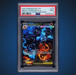 PSA 9 Pokemon Mega Charizard X EX Special illustration 125/94 Phantasmal Flames - Image 1
