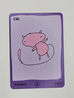 Pokenot Ew Mew #151- Dysfunctional Passholder Pokenots 151 Card Pokemon - Image 3