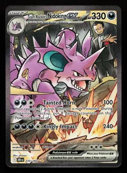 Team Rocket's Nidoking ex 233/182 SIR Destined Rivals Pokemon Card - Image 1