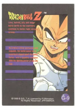 Dragon Ball Z Frieza Gold Foil Card G-9 - Image 2