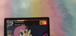 My Little Pony Card CCG Ultra Rare #200 UR Crystal Games Fluttershy Foil - Image 3