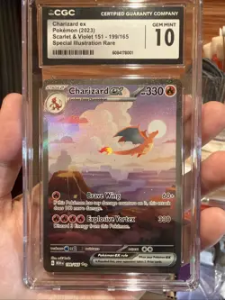 CGC 10 GEM MINT Charizard ex 199/165 SPECIAL ILLUSTRATION 151 Pokemon Card 016 - Image 1