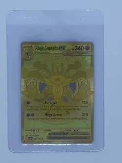 Mega Lucario EX 188/132 Hyper Rare Gold Mega Evolutions Pokemon Card - Image 1