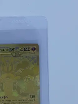 Mega Lucario EX 188/132 Hyper Rare Gold Mega Evolutions Pokemon Card - Image 3