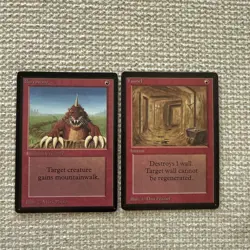MTG Set Beta Limited Edition Burrowing and Tunnel Magic: The Gathering Cards Set - Image 1