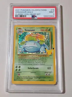 Pokemon Card Venusaur Celebrations Classic Collection 15/102 PSA 9 - Image 1