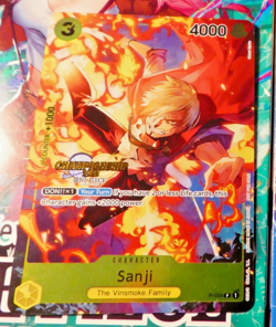One Piece Card Game Carte Championship Holo Sanji P-034 Alt English Mint - Image 1