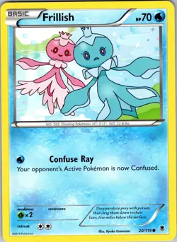 Pokemon TCG Frillish XY Phantom Forces 20/119 Regular Common Card NM - Image 1