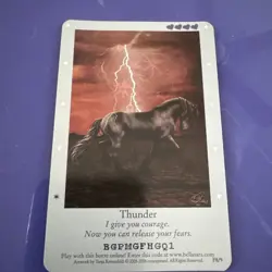BELLA SARA Thunder FOIL CARD F8/9 SILVER BOARDER 1ST SERIES MINT UNUSED CODE - Image 1