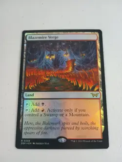 MTG Blazemire Verge Foil DSK Duskmourn Magic Dual Land NM - Image 1