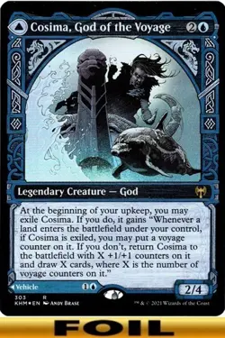 1x - Cosima, God of the Voyage - FOIL SHOWCASE #303 - Kaldheim - NM MTG - Image 1