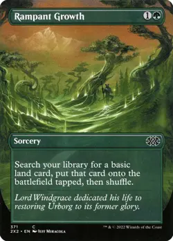 1x Rampant Growth (Borderless) - NM - Double Masters - SPARROW MAGIC - Image 1