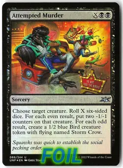 Attempted Murder FOIL 66 Uncommon Unfinity NM/LP MTG - Image 1