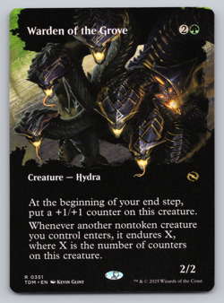 Warden of the Grove Borderless - MTG - Tarkir: Dragonstorm - Image 1