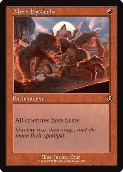 Mass Hysteria (Retro Frame) - INR - Rare - Magic MTG NM - Image 1