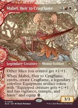 1x - Mabel, Heir to Cragflame - Showcase #336 - Bloomburrow - NM MTG - Image 1