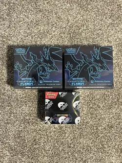 Pokemon TCG Phantasmal Flames Pokemon Center ETB x2 AND booster box - Image 1