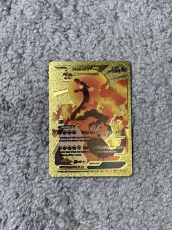 Pokemon Charizard VMax HP586 Whirlpool Hellfire Gold Foil Fan Art Collector Card - Image 1