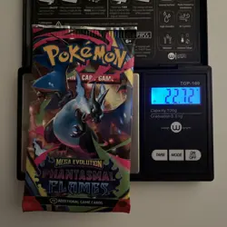 VERY HEAVY! 22.72g Phantasmal Flames Pokemon TCG Booster Pack (SEALED) - Image 1