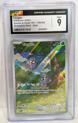 2023 POKEMON SCARLET & VIOLET 151 TANGELA ILLUSTRATION RARE 178/165 CGC 9 - Image 1
