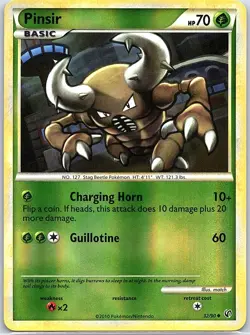 Pinsir 32/90 Reverse Holo Undaunted - Pokemon Card - NM - Image 1