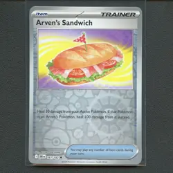 Pokemon TCG SV10: Destined Rivals #161/182 Arven's Sandwich Reverse Holo - Image 1