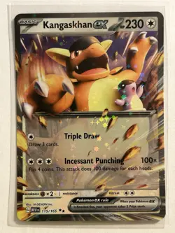 Holo Kangaskhan ex - 115/165 Double Rare Scarlet & Violet 151 Pokemon TCG - Image 1