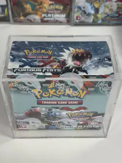 XY FURIOUS FISTS BOOSTER BOX Factory Sealed POKEMON TCG rare set w/ acrylic box - Image 2