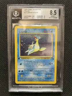 POKEMON BGS 8.5 LAPRAS FOSSIL 10/62 ITA HOLO - NM-MT+ ITALIANO PRIMA EDIZIONE - Image 1