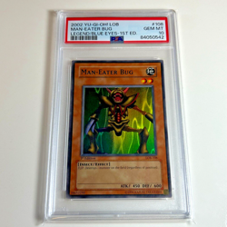 Yu-Gi-Oh! "Man-Eater Bug' 1st Edition LOB-108 GEM MINT PSA 10 (POP 79) Vintage - Image 3