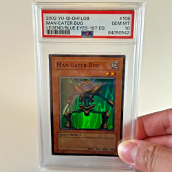 Yu-Gi-Oh! "Man-Eater Bug' 1st Edition LOB-108 GEM MINT PSA 10 (POP 79) Vintage - Image 4
