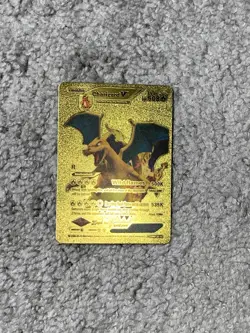 Pokemon Charizard V HP508 Wild Flames Gold Foil Fan Art Card NM - Image 1