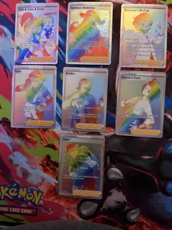 Pokemon TCG Rainbow Trainer 7 Card Lot / All Near Mint Condition - Image 1