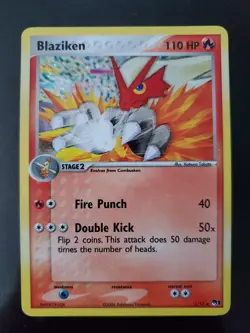 Blaziken 1/17 Holo Rare Pokemon TCG POP Series 1 Card NM Near Mint Hoenn Fire - Image 1