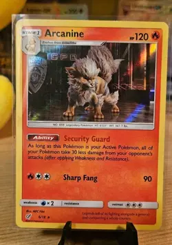 Arcanine 6/18 Detective Pikachu Holo Rare pokemon card - Image 1