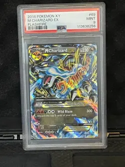 2014 PSA 9 Pokemon XY Flashfire M Charizard EX Holo Ultra Rare Card 69/106 - Image 1