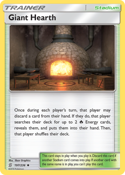 Giant Hearth 197/236 Uncommon | Unified Minds | Pokemon Card - Image 1