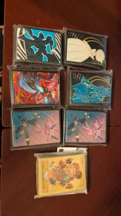 Pokemon TCG ETB Card Sleeves - Lot of 7 Sealed. Van Gogh, Umbreon , Ect - Image 1