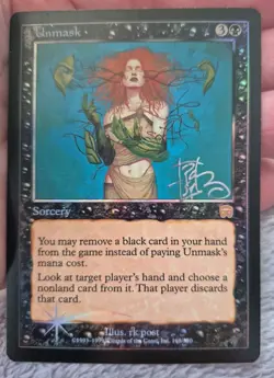 Unmask Mercadian Masques Foil MTG MP Magic Card- AUTOGRAPHED (NO COA) - Image 2